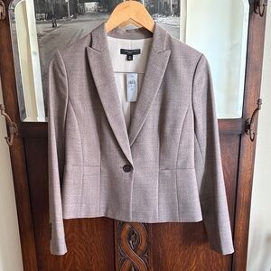 Ann Taylor NWT Classic Brown Blazer 6P